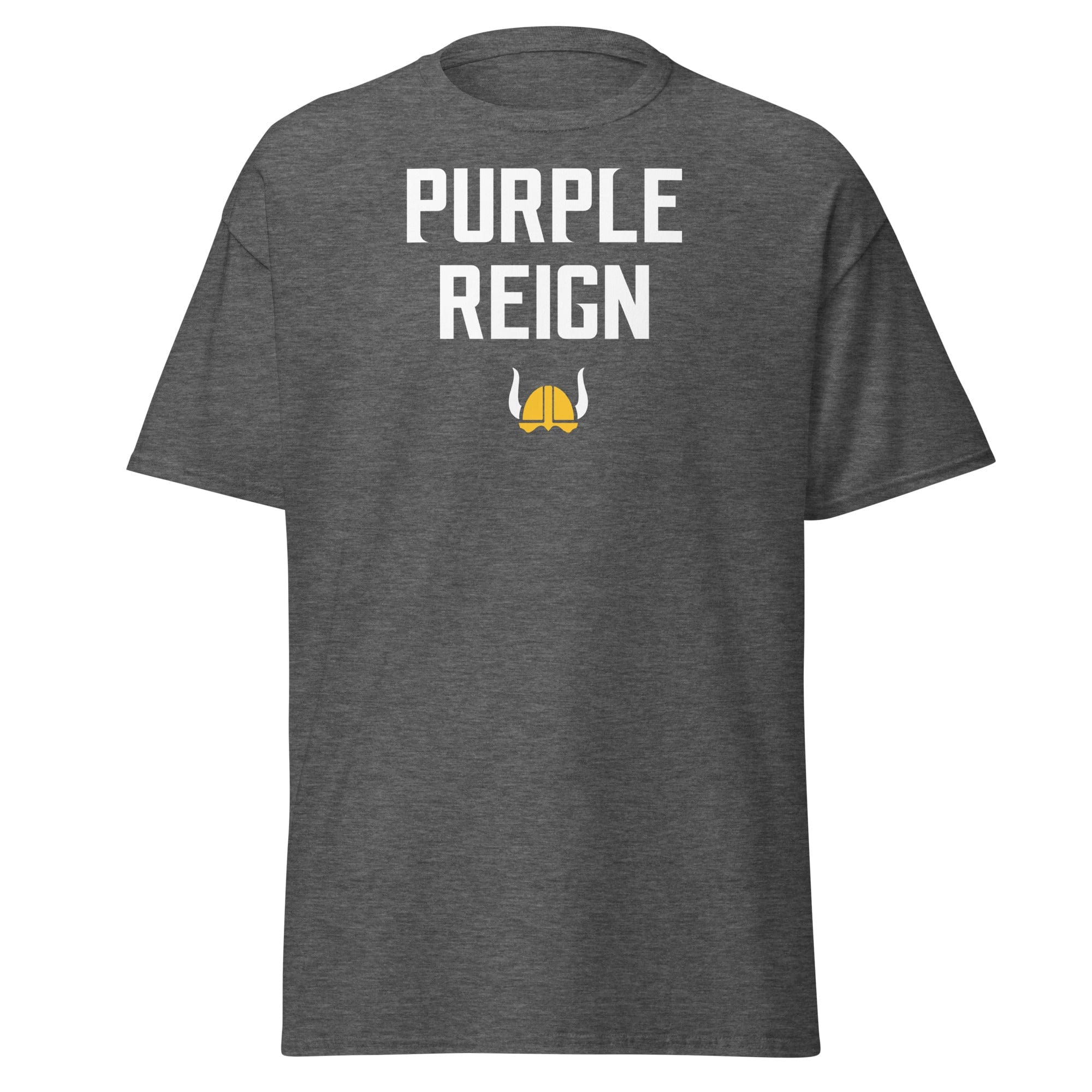 Purple Reign - Minnesota Vikings Fan Mens/Unisex T-Shirt ThatMNLife T-Shirt Heather Dark Grey / S Minnesota Custom T-Shirts and Gifts