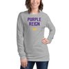 Purple Reign - Minnesota Vikings Fan Women's Long Sleeve Shirt ThatMNLife Long Sleeve Athletic Heather / S Minnesota Custom T-Shirts and Gifts