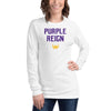 Purple Reign - Minnesota Vikings Fan Women's Long Sleeve Shirt ThatMNLife Long Sleeve White / S Minnesota Custom T-Shirts and Gifts