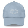 Adventure Awaits Camping in Minnesota Dad Hat ThatMNLife Hat Light Blue Minnesota Custom T-Shirts and Gifts