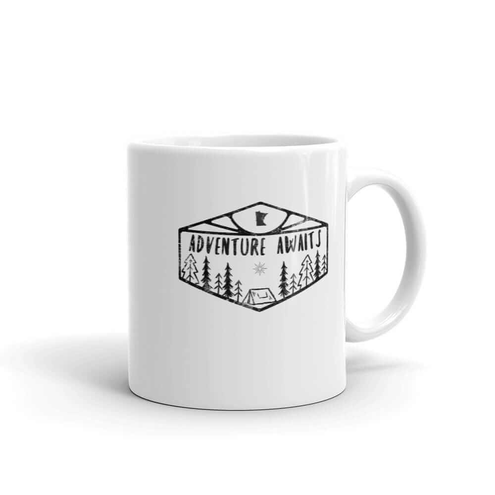 Adventure Awaits Coffee Mug ThatMNLife Coffee Mug 11 Minnesota Custom T-Shirts and Gifts