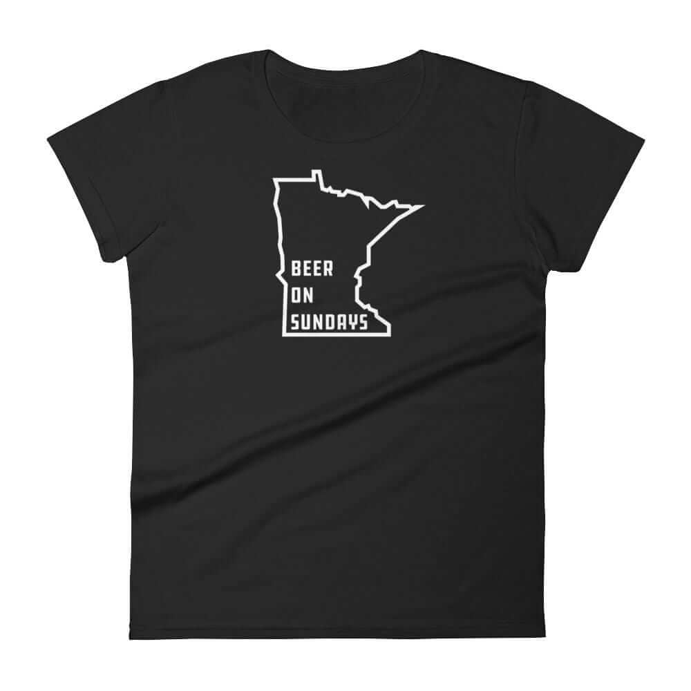 Beer on Sundays Women's T-Shirt ThatMNLife T-Shirt Minnesota Custom T-Shirts and Gifts