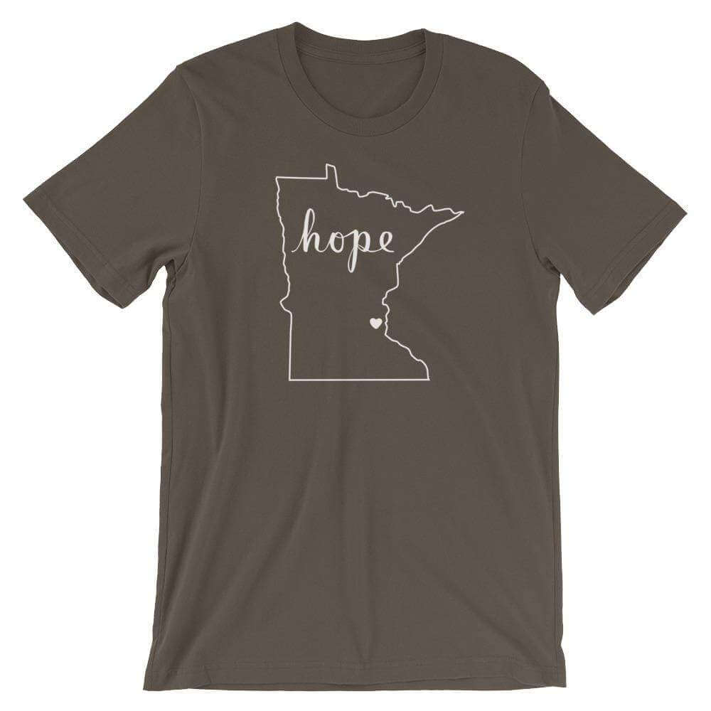 Conners Clinic - Hope for Cancer in MN Men's/Unisex T-Shirt ThatMNLife T-Shirt Army / S Minnesota Custom T-Shirts and Gifts