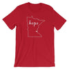 Load image into Gallery viewer, Conners Clinic - Hope for Cancer in MN Men&#39;s/Unisex T-Shirt ThatMNLife T-Shirt Red / S Minnesota Custom T-Shirts and Gifts