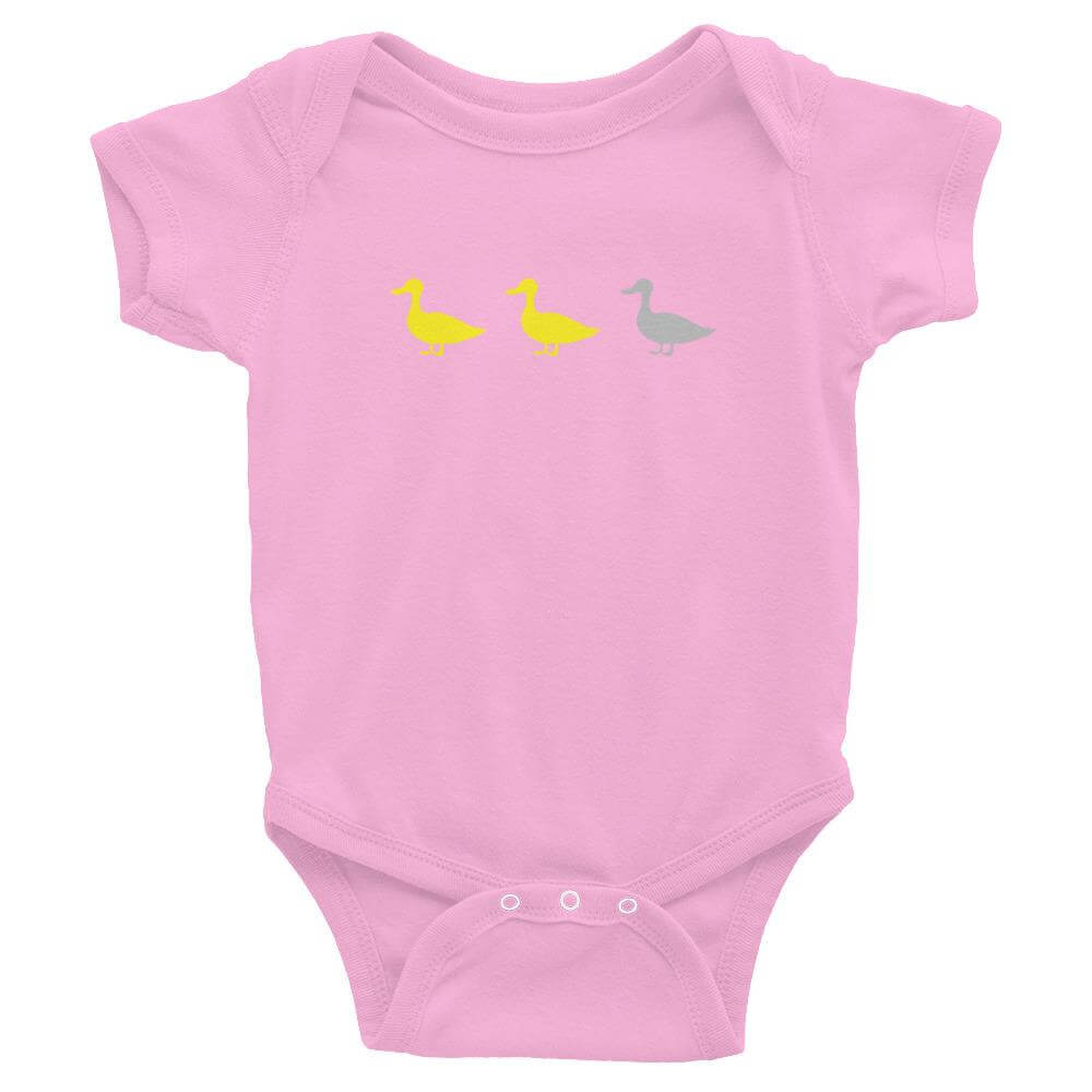 Duck Duck Grey Duck Baby Onesie ThatMNLife Baby Onesie Pink / 6M Minnesota Custom T-Shirts and Gifts