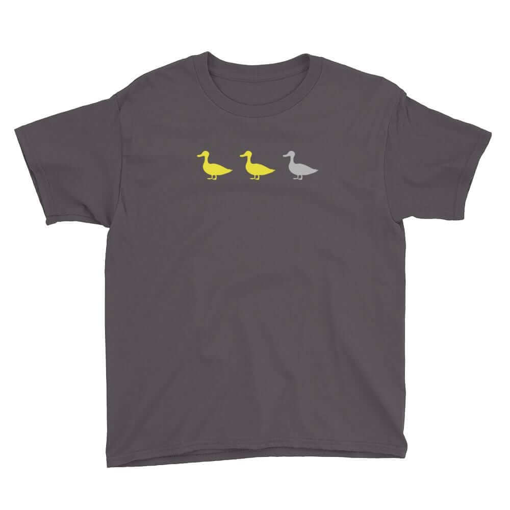 Duck Duck Grey Duck Kids T-Shirt ThatMNLife T-Shirt Charcoal / XS Minnesota Custom T-Shirts and Gifts