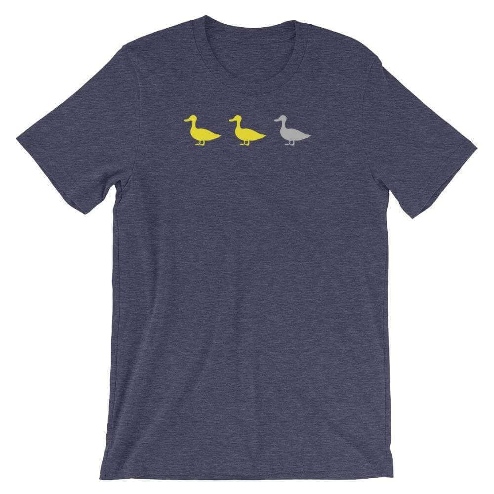 Duck Duck Grey Duck Men's/Unisex T-Shirt ThatMNLife T-Shirt Heather Midnight Navy / S Minnesota Custom T-Shirts and Gifts