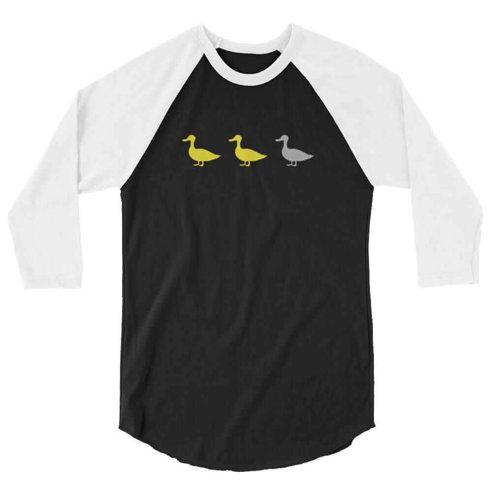 Duck Duck Grey Duck Raglan ThatMNLife Long Sleeve Black/White / XS Minnesota Custom T-Shirts and Gifts
