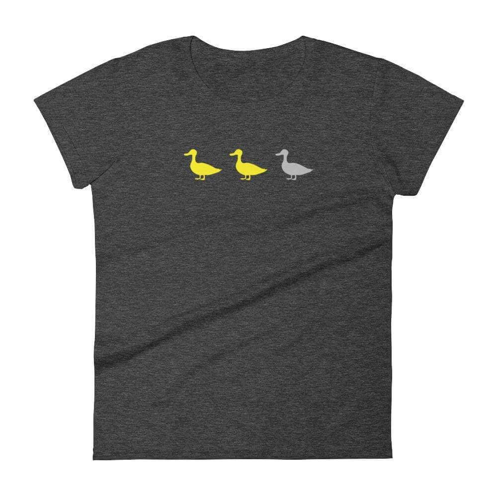 Duck Duck Grey Duck Women's T-Shirt ThatMNLife T-Shirt Heather Dark Grey / S Minnesota Custom T-Shirts and Gifts