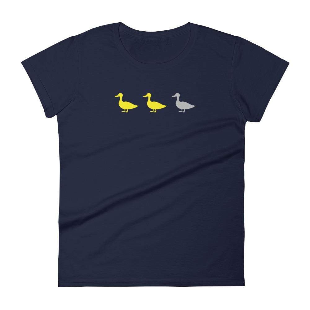 Duck Duck Grey Duck Women's T-Shirt ThatMNLife T-Shirt Navy / S Minnesota Custom T-Shirts and Gifts