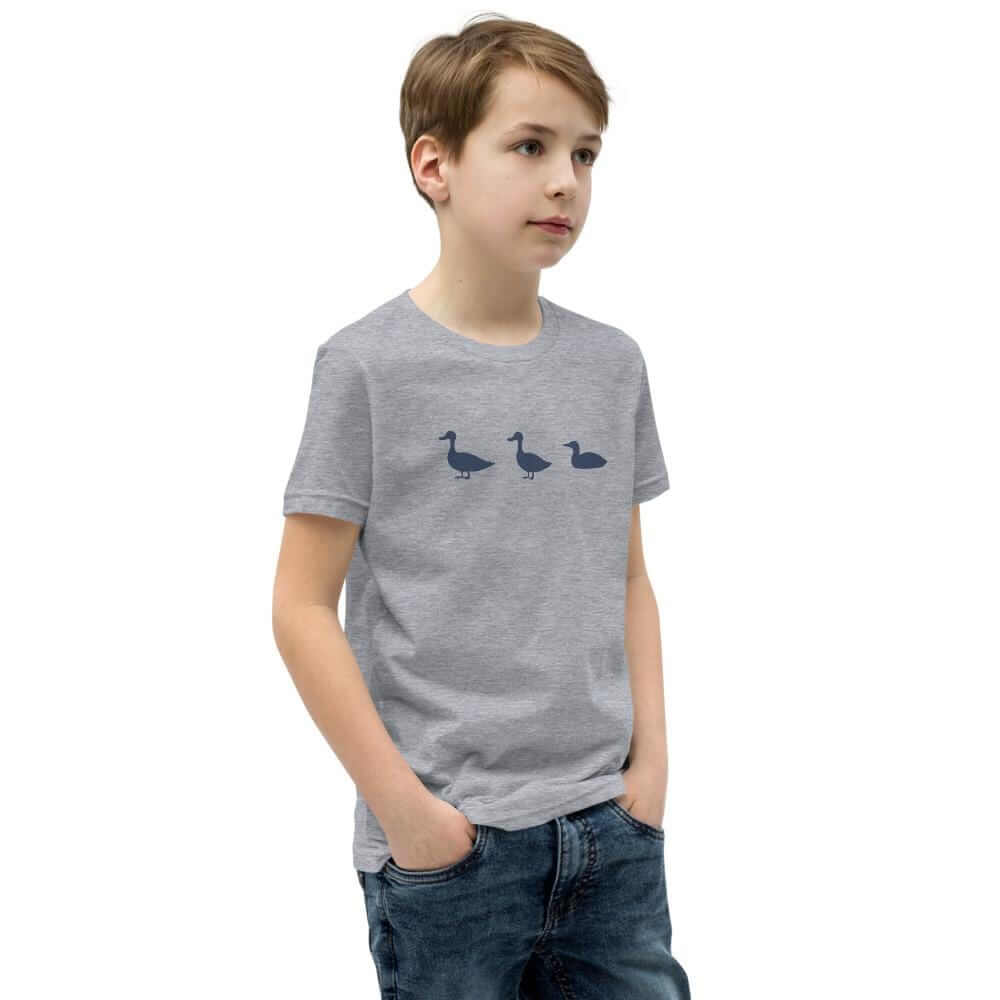 Duck Duck Loon | Minnesota Lake Life Youth Short Sleeve T-Shirt ThatMNLife Athletic Heather / S Minnesota Custom T-Shirts and Gifts