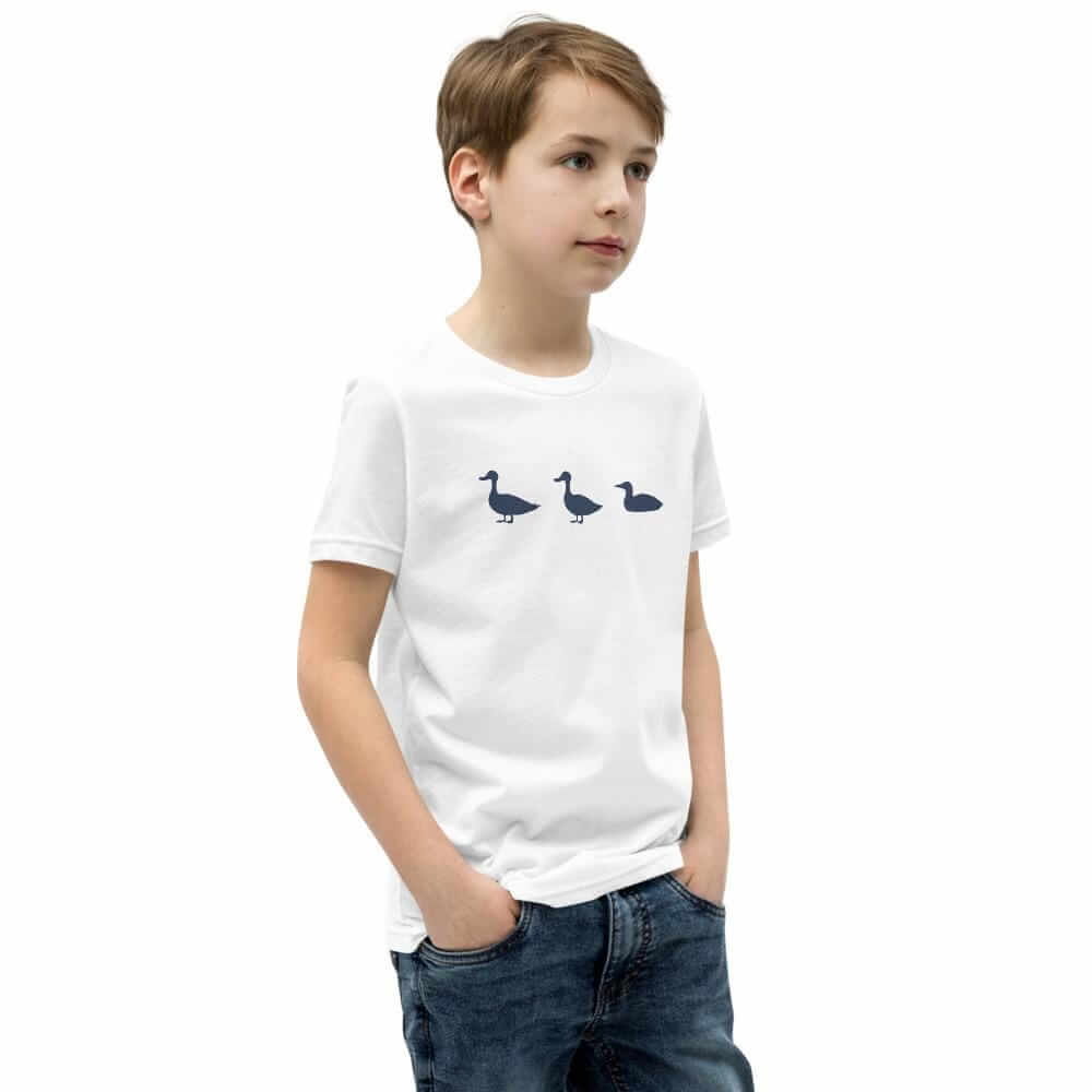Duck Duck Loon | Minnesota Lake Life Youth Short Sleeve T-Shirt ThatMNLife White / S Minnesota Custom T-Shirts and Gifts