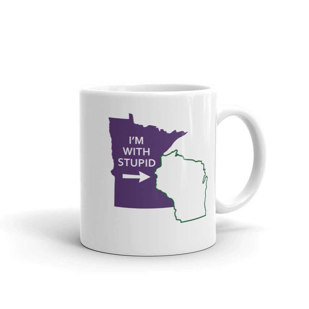 I'm With Stupid - Minnesota Vikings Fan Coffee Mug ThatMNLife Coffee Mug 11 Minnesota Custom T-Shirts and Gifts