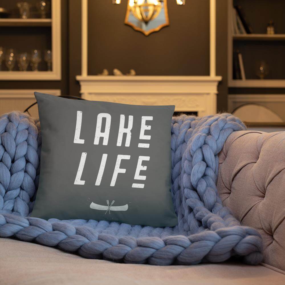 Lake Life in Minnesota | Up North MN Cabin Gifts Basic Pillow ThatMNLife Pillow 18×18 Minnesota Custom T-Shirts and Gifts