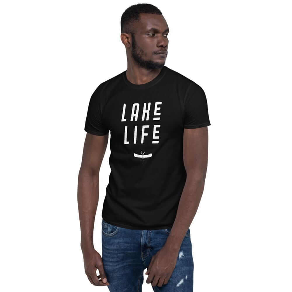 Lake Life in Minnesota | Up North MN Clothing Short-Sleeve Unisex T-Shirt ThatMNLife T-Shirt Black / S Minnesota Custom T-Shirts and Gifts