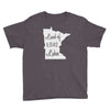 Land of 11,842 Lakes - Minnesota 10,000 Lakes Youth T-Shirt ThatMNLife T-Shirt Charcoal / S Minnesota Custom T-Shirts and Gifts
