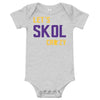 Load image into Gallery viewer, Let&#39;s Skol Crazy Minnesota Vikings Baby Onesie ThatMNLife Athletic Heather / 3-6m Minnesota Custom T-Shirts and Gifts