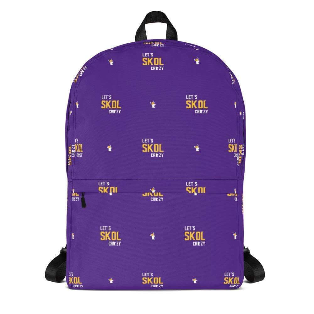 Let's Skol Crazy Minnesota Vikings Backpack ThatMNLife Backpack Minnesota Custom T-Shirts and Gifts