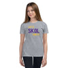 Load image into Gallery viewer, Let&#39;s Skol Crazy Minnesota Vikings Football Fan Skol Youth Short Sleeve T-Shirt ThatMNLife Athletic Heather / S Minnesota Custom T-Shirts and Gifts