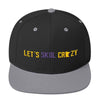 Load image into Gallery viewer, Let&#39;s Skol Crazy Minnesota Vikings Snapback Hat ThatMNLife Hat Black/ Silver Minnesota Custom T-Shirts and Gifts