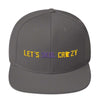 Let's Skol Crazy Minnesota Vikings Snapback Hat ThatMNLife Hat Dark Grey Minnesota Custom T-Shirts and Gifts