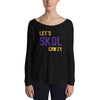Load image into Gallery viewer, Let&#39;s Skol Crazy Women&#39;s Long Sleeve T-Shirt ThatMNLife Long Sleeve Black / S Minnesota Custom T-Shirts and Gifts