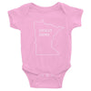 Locally Grown in Minnesota Baby Onesie ThatMNLife Baby Onesie Pink / 6M Minnesota Custom T-Shirts and Gifts