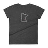 Love Minneapolis/St Paul - MN Heart Women's T-Shirt ThatMNLife T-Shirt Heather Dark Grey / S Minnesota Custom T-Shirts and Gifts