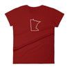 Love Minneapolis/St Paul - MN Heart Women's T-Shirt ThatMNLife T-Shirt Independence Red / S Minnesota Custom T-Shirts and Gifts
