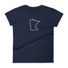 Love Minneapolis/St Paul - MN Heart Women's T-Shirt ThatMNLife T-Shirt Navy / S Minnesota Custom T-Shirts and Gifts