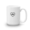Load image into Gallery viewer, Love Minnesota Black &amp; White Heart Coffee Mug ThatMNLife Coffee Mug 15 Minnesota Custom T-Shirts and Gifts