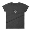Load image into Gallery viewer, Love Minnesota - Heart MN Women&#39;s T-Shirt ThatMNLife T-Shirt Heather Dark Grey / S Minnesota Custom T-Shirts and Gifts