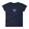 Load image into Gallery viewer, Love Minnesota - Heart MN Women&#39;s T-Shirt ThatMNLife T-Shirt Navy / S Minnesota Custom T-Shirts and Gifts