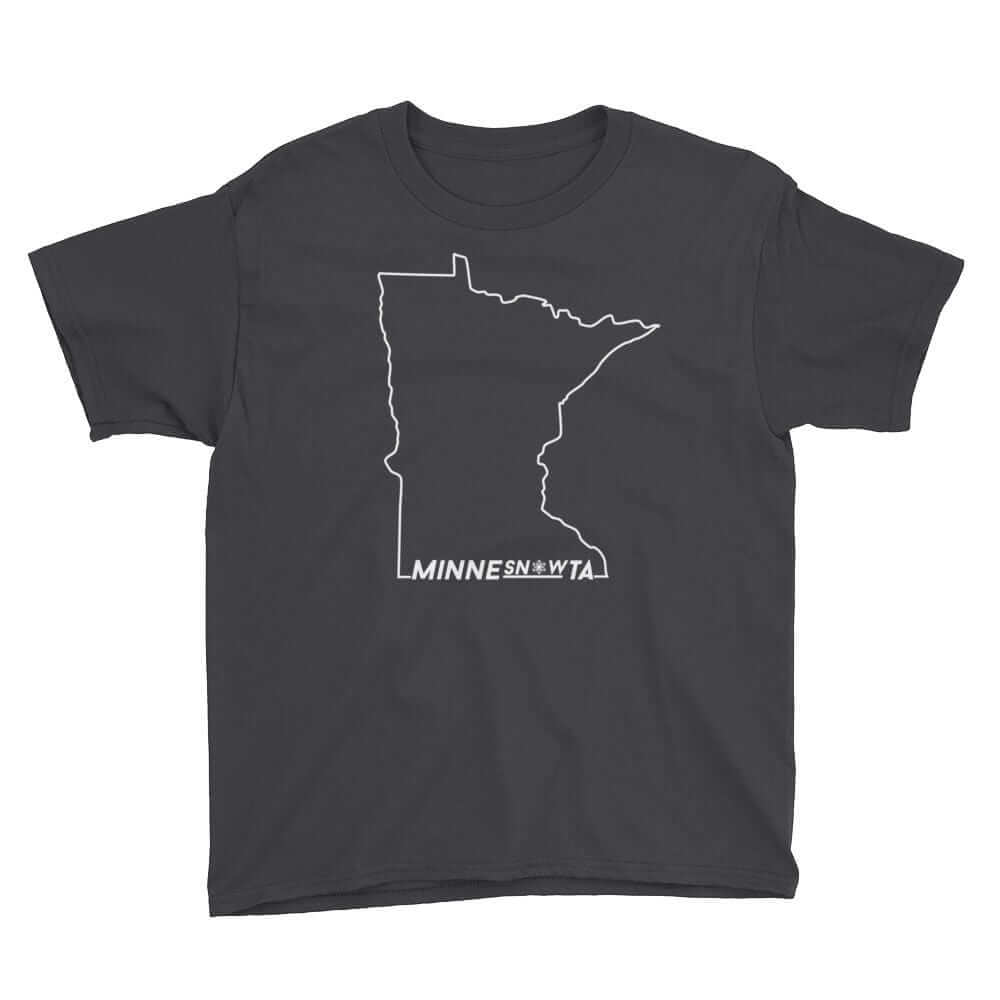 MinneSNOWta - Youth T-Shirt ThatMNLife T-Shirt Black / S Minnesota Custom T-Shirts and Gifts