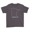 MinneSNOWta - Youth T-Shirt ThatMNLife T-Shirt Charcoal / S Minnesota Custom T-Shirts and Gifts