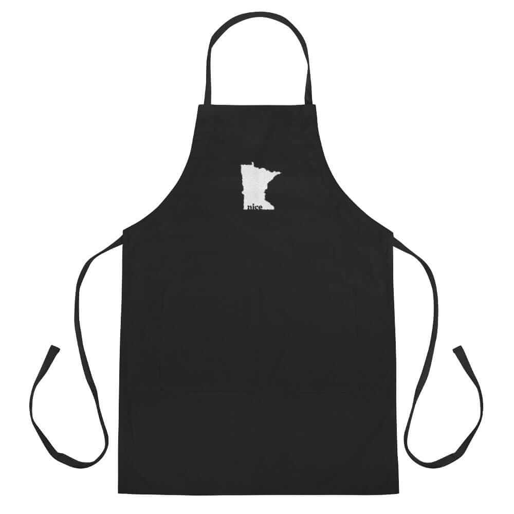 "Minnesota Nice" Embroidered Grilling BBQ Apron ThatMNLife Grilling Apron Minnesota Custom T-Shirts and Gifts