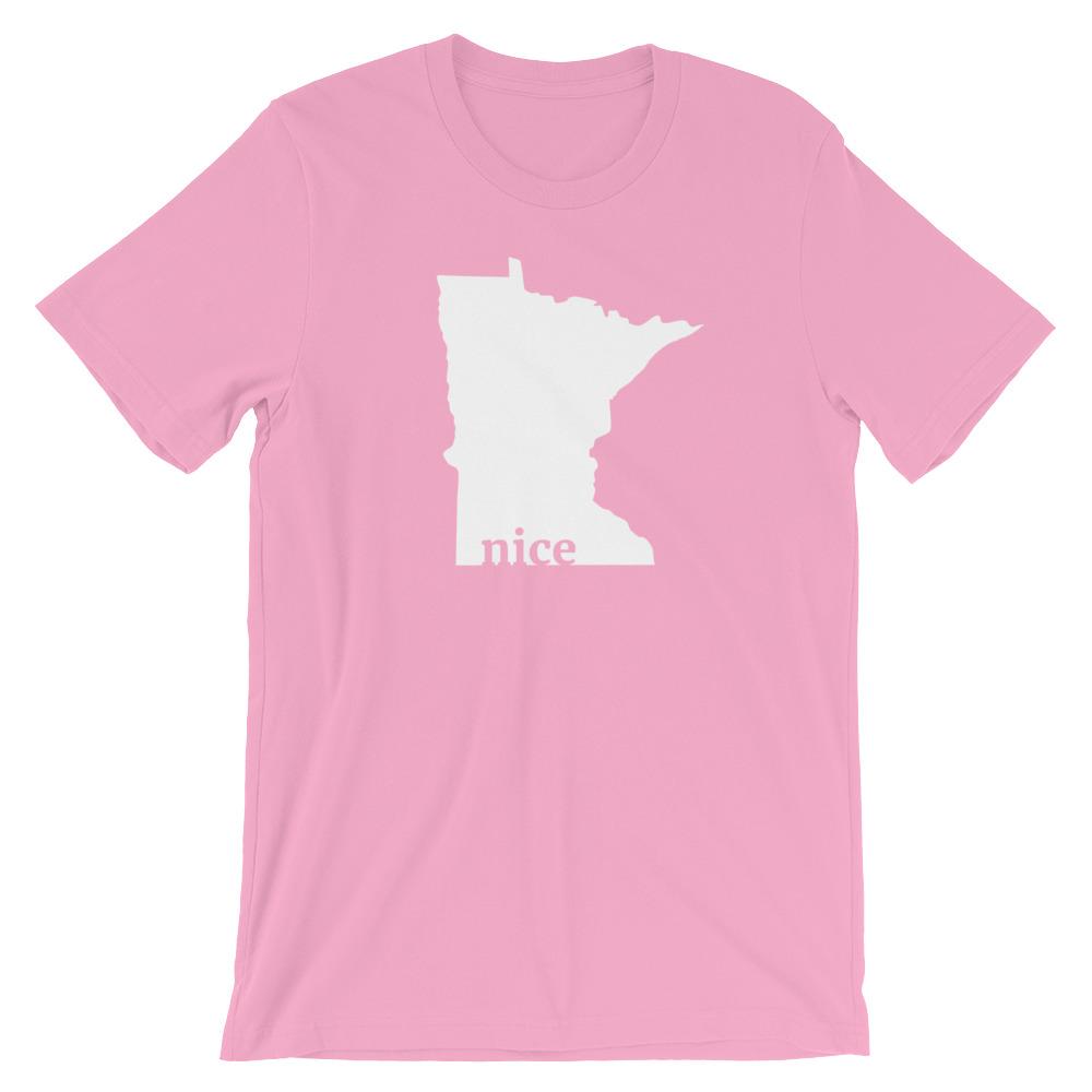 Minnesota Nice - Men's/Unisex T-Shirt ThatMNLife T-Shirt Pink / S Minnesota Custom T-Shirts and Gifts