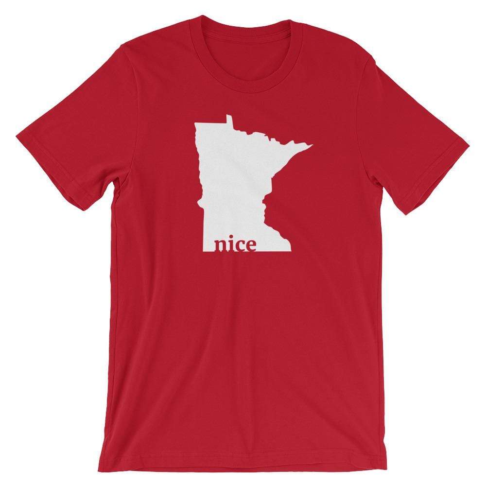 Minnesota Nice - Men's/Unisex T-Shirt ThatMNLife T-Shirt Red / S Minnesota Custom T-Shirts and Gifts