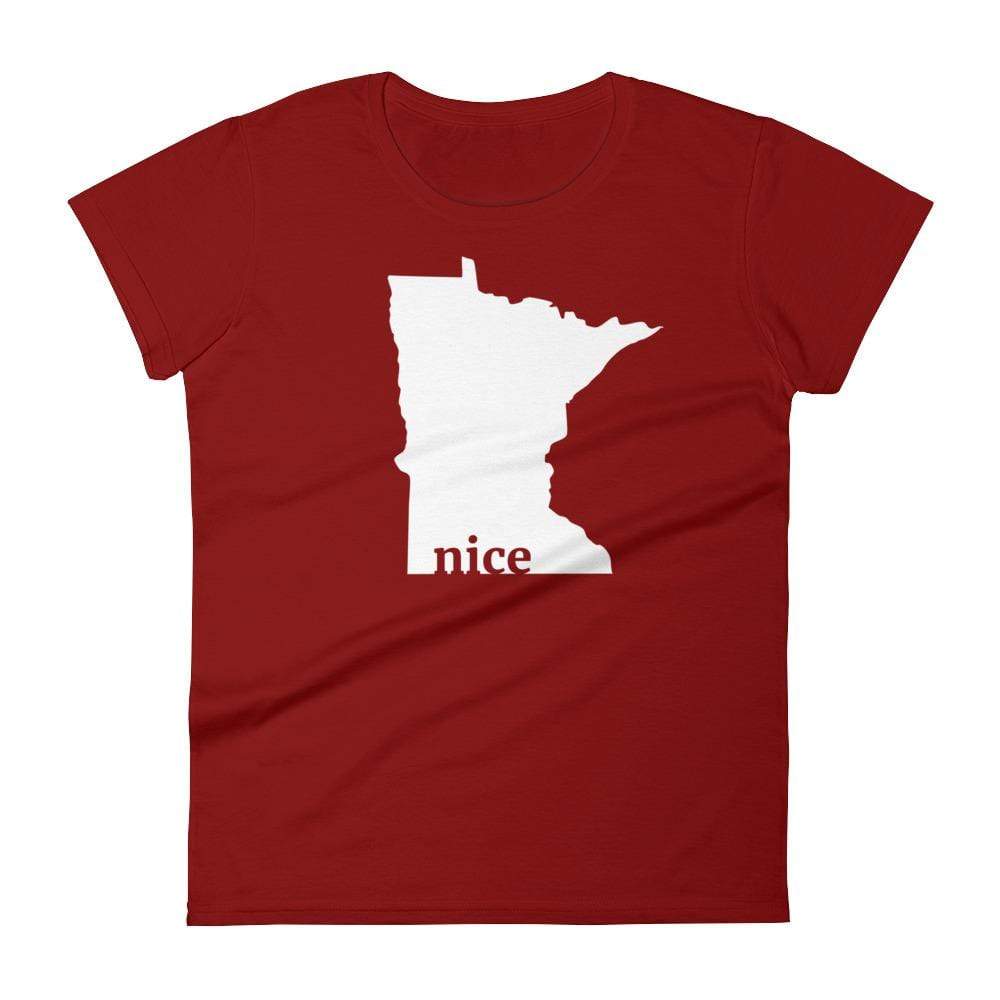 Minnesota Nice - Women's T-Shirt ThatMNLife T-Shirt Independence Red / S Minnesota Custom T-Shirts and Gifts