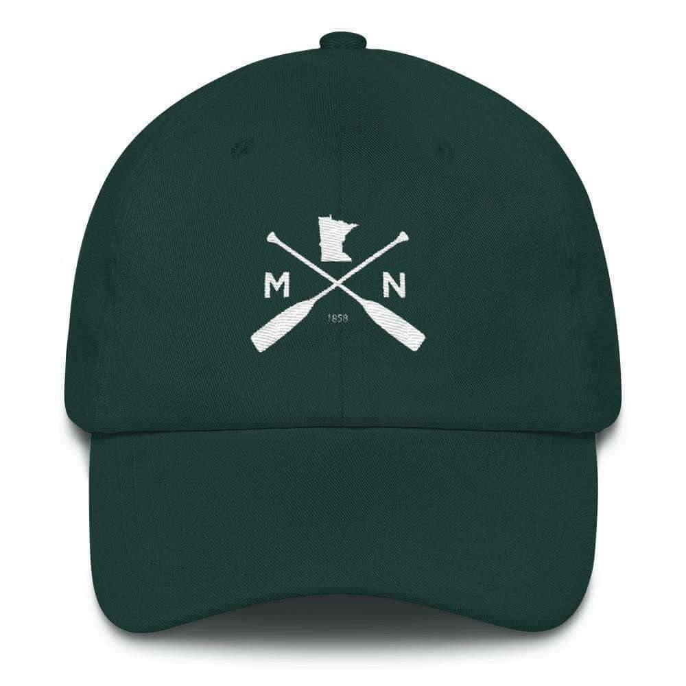 Minnesota Outdoors Dad Hat | Outdoors Camping MN | BWCA Canoeing Minnesota Dad Hat ThatMNLife Hat Spruce Minnesota Custom T-Shirts and Gifts