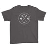 Minnesota Seal: 1858, Loon, Oars Kids T-Shirt ThatMNLife T-Shirt Charcoal / XS Minnesota Custom T-Shirts and Gifts