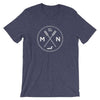 Minnesota Seal - MN, Est 1858, Loon, Oars Men's/Unisex T-Shirt ThatMNLife T-Shirt Heather Midnight Nav / S Minnesota Custom T-Shirts and Gifts