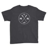 Minnesota Seal - MN, Est 1858, Loon, Oars Youth T-Shirt ThatMNLife T-Shirt Black / S Minnesota Custom T-Shirts and Gifts