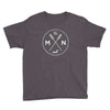 Minnesota Seal - MN, Est 1858, Loon, Oars Youth T-Shirt ThatMNLife T-Shirt Charcoal / S Minnesota Custom T-Shirts and Gifts