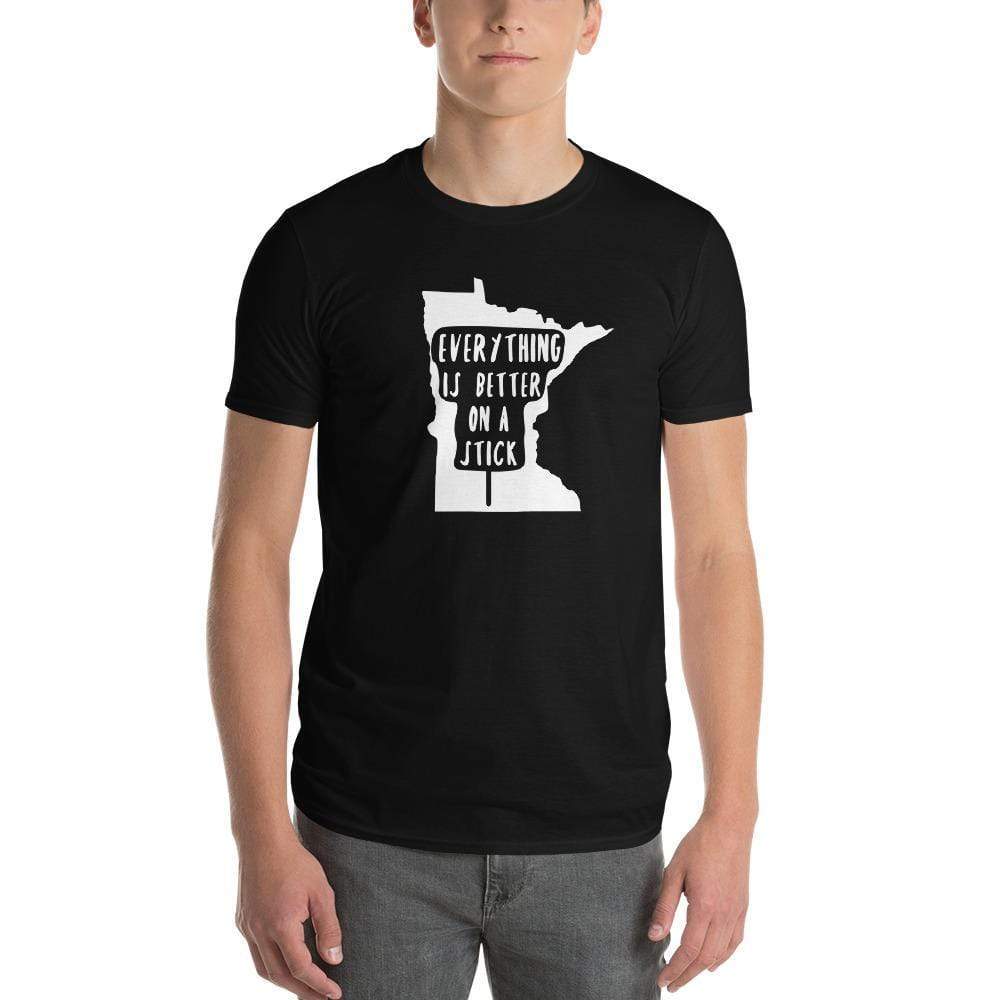 Minnesota State Fair "Everything Is Better on a Stick" Men's/Unisex T-Shirt ThatMNLife T-Shirt Black / S Minnesota Custom T-Shirts and Gifts