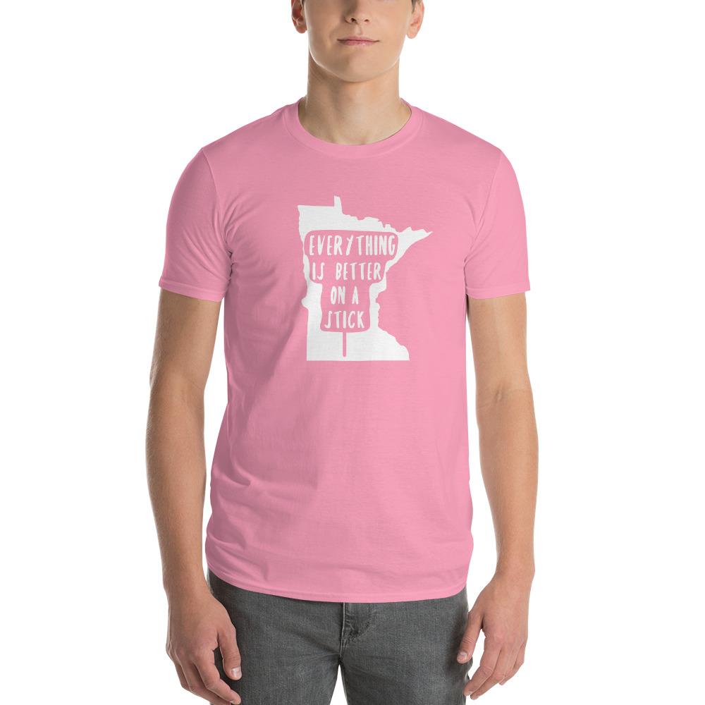 Minnesota State Fair "Everything Is Better on a Stick" Men's/Unisex T-Shirt ThatMNLife T-Shirt CharityPink / S Minnesota Custom T-Shirts and Gifts