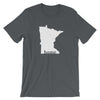 Load image into Gallery viewer, Minnesota State is My Home Men&#39;s/Unisex T-Shirt ThatMNLife T-Shirt Asphalt / S Minnesota Custom T-Shirts and Gifts