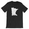 Minnesota State is My Home Men's/Unisex T-Shirt ThatMNLife T-Shirt Black Heather / S Minnesota Custom T-Shirts and Gifts
