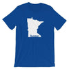 Minnesota State is My Home Men's/Unisex T-Shirt ThatMNLife T-Shirt True Royal / S Minnesota Custom T-Shirts and Gifts