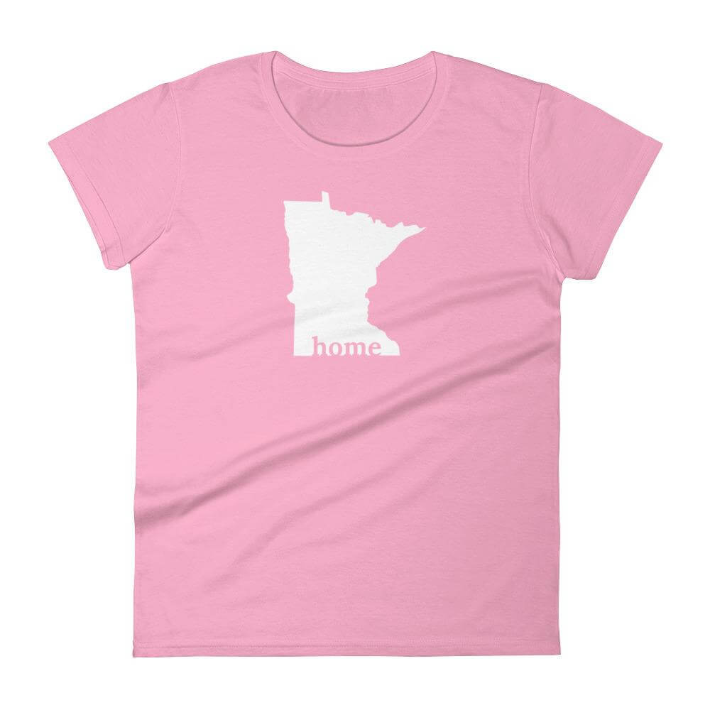 Minnesota State is My Home Women's T-Shirt ThatMNLife T-Shirt CharityPink / S Minnesota Custom T-Shirts and Gifts